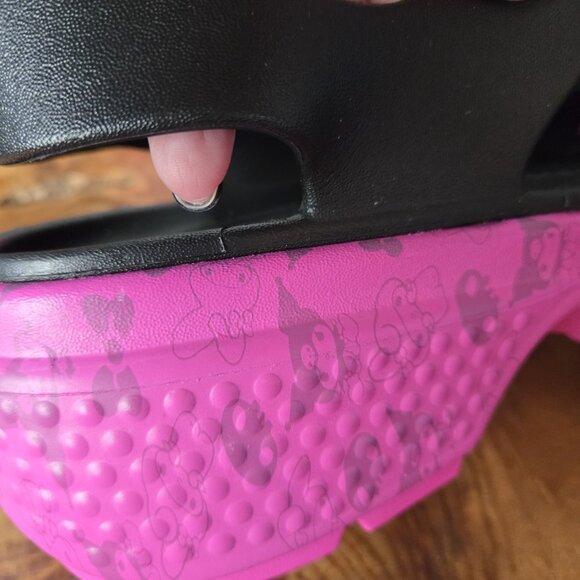 Crocs x Hello Kitty Platform Stomp Sandals Womens 9 Mens 7 Melody Kuromi Black - Picture 14 of 15